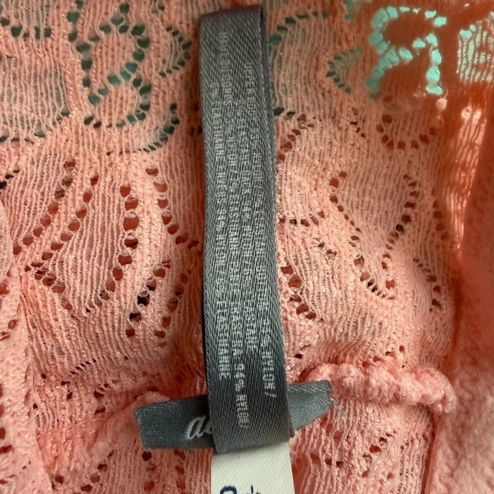 Aerie Blush Pink Lace Strapless Bandeau Size L Loungewear Stretch Festival